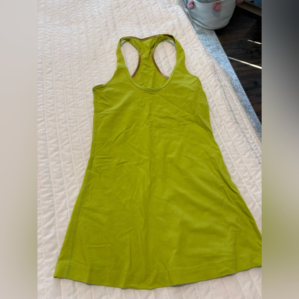 Lululemon workout top in neon green